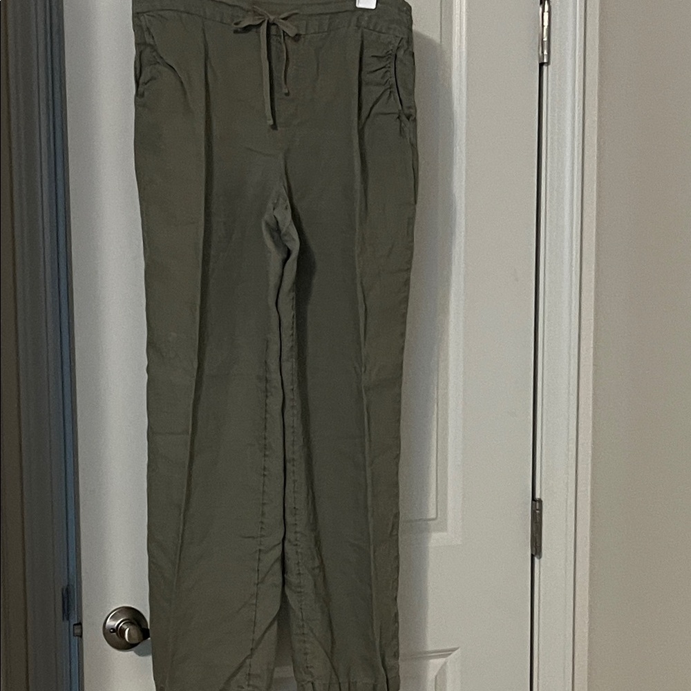 Antibes Blanc Linen pants. Size L